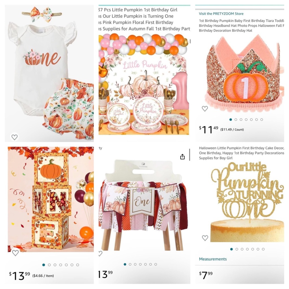 Girls 1st Birthday Lil Pumpkin set. New!